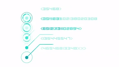 4k Numbers scrolling across the screen finance digital tech data background. Stock Footage 71374188