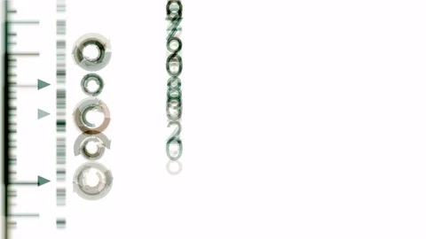 4k numbers scrolling across screen finance digital tech data background. Stock Footage 71374288