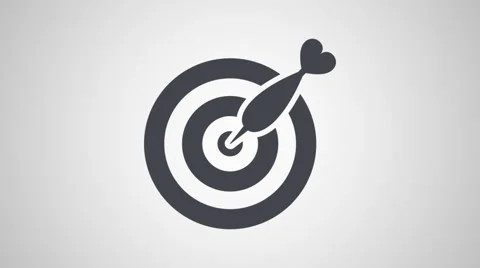 4K - Objective dart icon symbol round logo Stock Footage 61516412