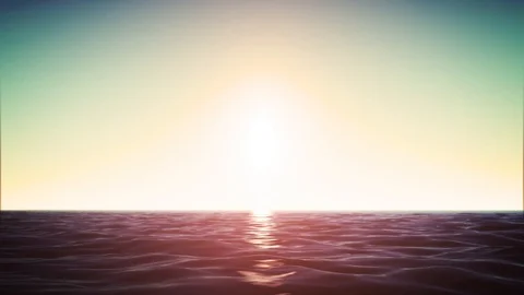 4k Ocean Horizon Background Loop Stock Footage 93499600