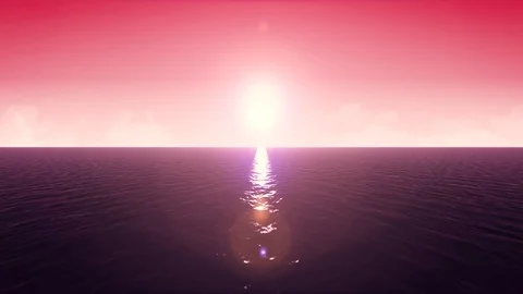 4k Ocean Sunrise Horizon Loop Stock Footage 94899580