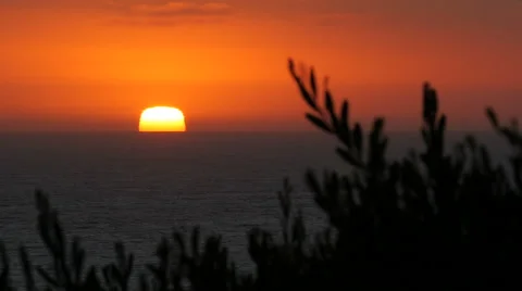 4K Ocean Sunset Stock Footage 40963186