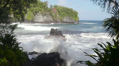 4K Ocean Waves And Rocks 09 Stock Footage 58929623