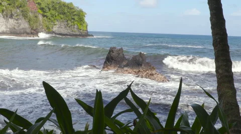 4K Ocean Waves And Rocks 08 Stock Footage 58929881