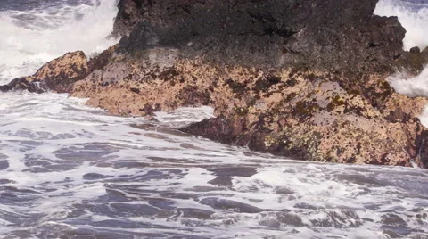 4K Ocean Waves And Rocks 11 Stock Footage 58930059