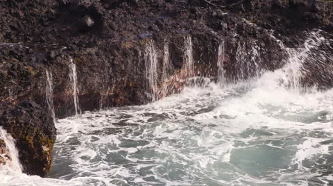 4K Ocean Waves And Rocks 13 Stock Footage 58930135