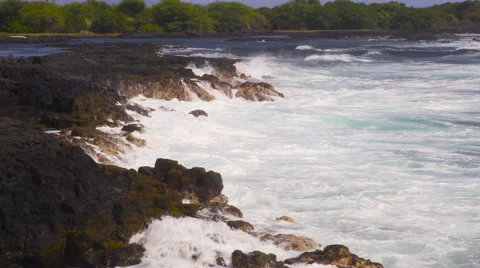 4K Ocean Waves And Rocks 02 Stock Footage 58930167