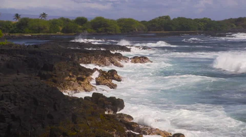 4K Ocean Waves And Rocks 03 Stock Footage 58947325