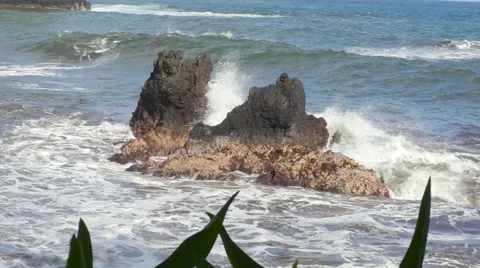 4K Ocean Waves And Rocks 07 Stock Footage 58948597