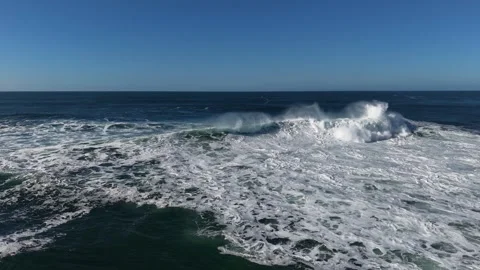 4K Ocean Waves Breaking Across Open Water Stock Footage 333704221
