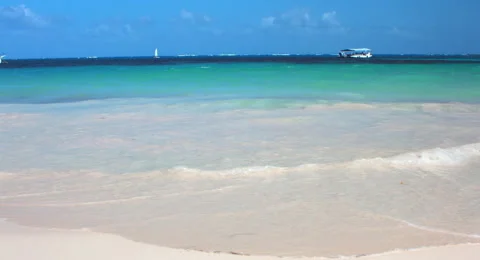 4k Ocean waves on Macao Beach Stock Footage 46343946