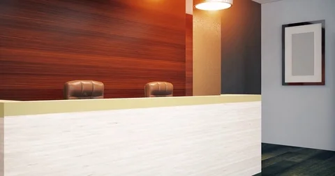 4k. Office reception. Stock Footage 73524795