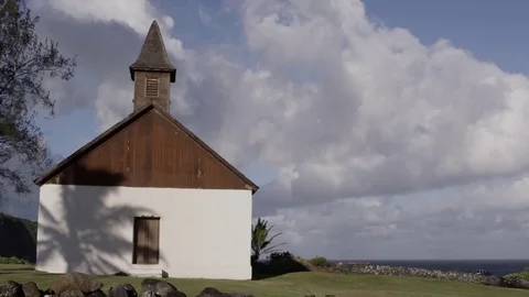 4K: Old Chappel in beautiful Sun Light Stock Footage 73017335