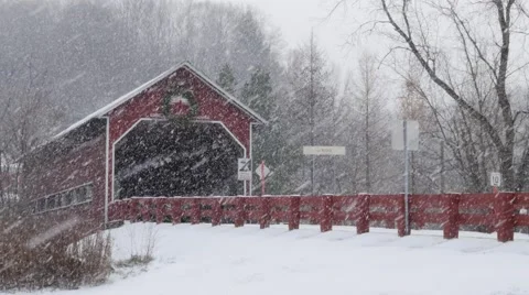 4K - OLD COVERED BRIDGE Stock Footage 46994517