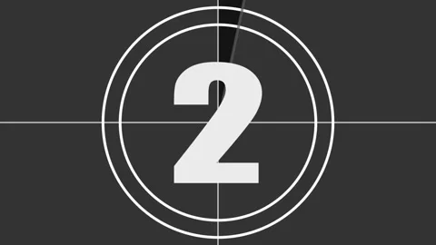 4K old-fashioned film countdown timer 3 to 1 seconds. Film leader countdown.. 스톡 동영상 291553525