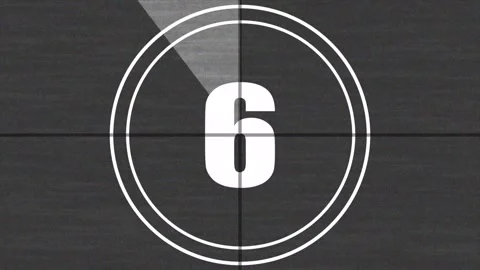 4K old-fashioned film countdown animation 10 to 0 seconds. Film Leader Coun.. Stock Footage 295929544