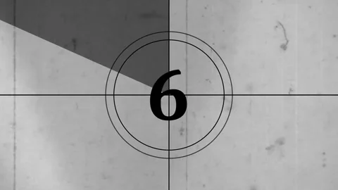 4K old-fashioned film countdown animation 10 to 0 seconds. Film Leader Coun.. Stock Footage 306757031
