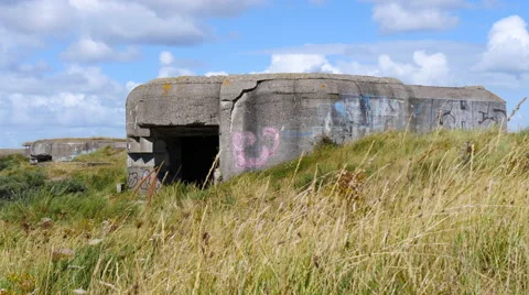 4k Old historical war bunker shot Stock Footage 66783017
