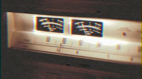 4k - Old radio Vhs effect with distortion Stock Footage 63209585