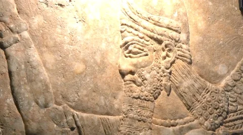 4k old relief ancient art marbel museum roman rome Stock Footage 50454234