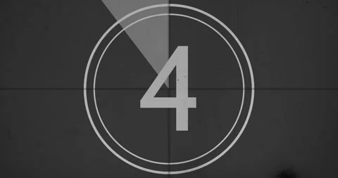 4k old Universal countdown leader with scraches Stock Footage 150297497