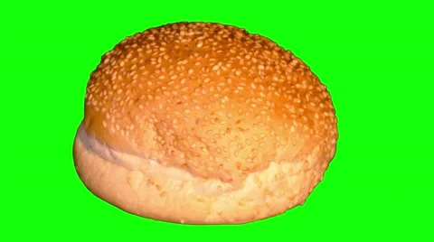4k one hamburger bun Stock Footage 49758715