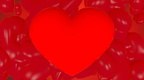 4K. Only one heart for you. 3D rendered. Stock Footage 33821148