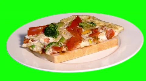 4k opened sandwich with omelette and vegetables on plate Stock Footage 50014366