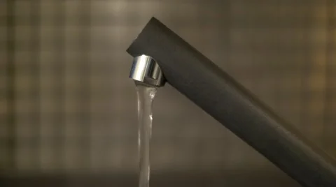 4k opening and closing water running kitchen faucet Stock Footage 59139749