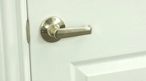 4K Opening a door handle and closing it Stock Footage 46720097