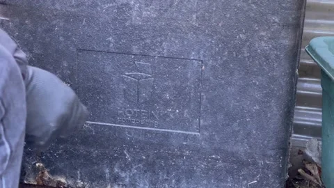 4K opening a full hotbin to retrieve almost done compost Stock Footage 219252715