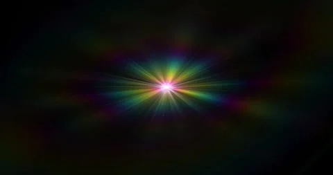 4k Optical radiant shining ray effect on black backgrounds rendering Vídeos de archivo 329900244