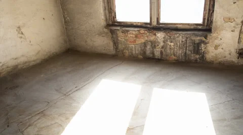 4k or HD time lapse - Shadow of the window slides on the old floor Stock Footage 39419018
