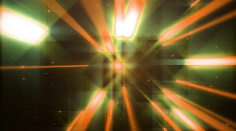 4k Orange Dance of Lights Animation Seamless Loop. Stock Footage 54935944