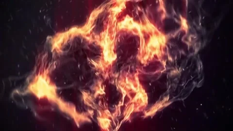 4k Orange Flame Animation Background Video stock 328714916