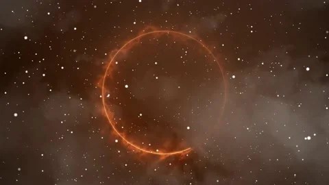 4K ORANGE Space Background, Epic Stars Background. Stock Footage 167427150