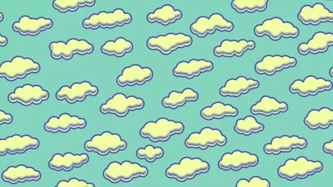 4K Organic Clouds Squadron (marching in formation) with Texture Loop Video stock 346203913