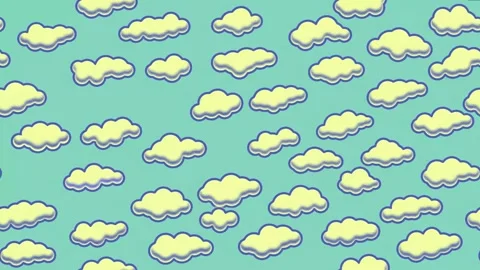 4K Organic Clouds Squadron (marching out of formation) with Texture Loop Video stock 346203917