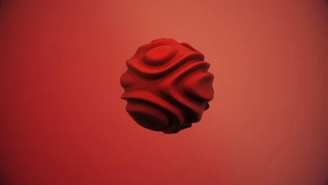  4K Organic Red Sphere Loop Animation Background Stock Footage 161225176