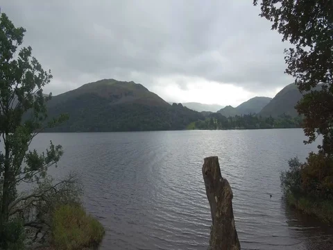 4k over log on to Lake District Stock Footage 82662444