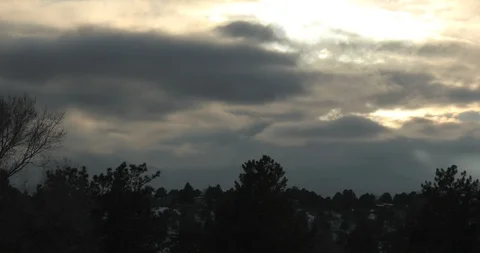 4K Overcast Day Time Lapse Clouds Passing By in Colorado Stock-Footage 101142368