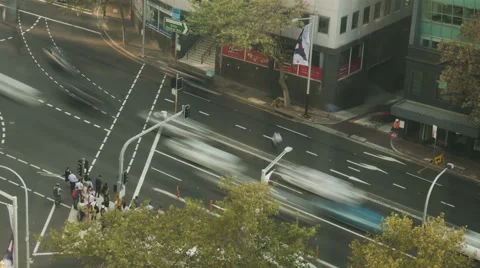 4k Overhead North Sydney timelapse tracking shot Stock Footage 47928629