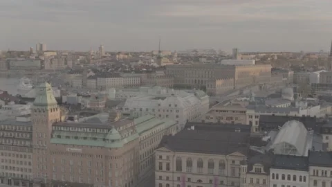 4k Overview Drone shot in Stockholm, Sweden Stock Footage