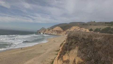 4k pacifica beach san francisco california USA california west coast 4k Stock Footage 161000490