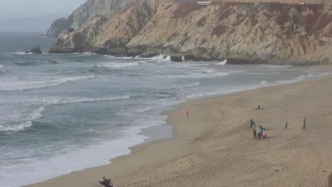4K pacifica beach west coast san francisco california usa 4K Stock Footage 161000564