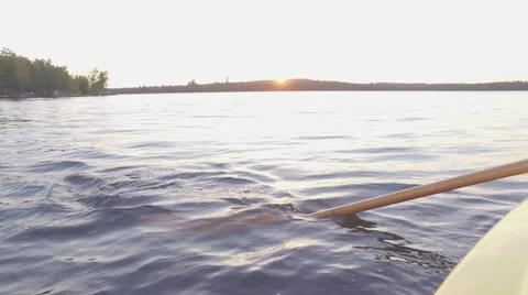 4k paddle rowing in water Stock Footage 64982995
