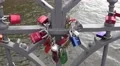4k Padlocks chain at a bridge in the Hamburg harbour 4k or 4k+ Resolution