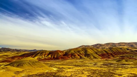 4K Painted Hills Overlook Mitchell OR Vídeo Stock 70842879