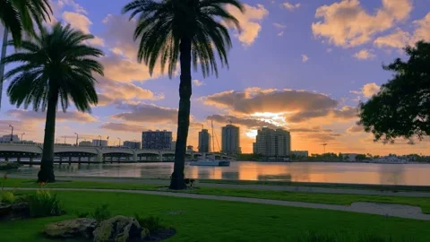 4K Palm Beach Florida Sunset Stock Footage 267928333