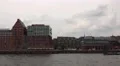 4k Pan boat vehicle shot along riverside Hamburg harbour 4k or 4k+ Resolution